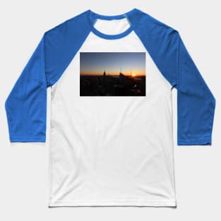 Downtown New York City Skyscrapers during Sunset in Winter Baseball T-Shirt